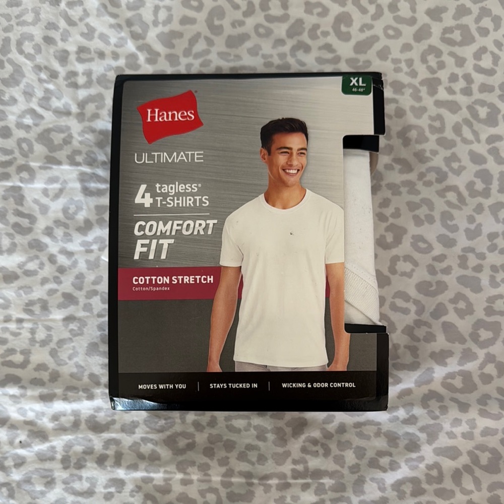 Hanes White Undershirts Soft Cotton Comfort